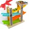 Acorn Baby Wooden Vertical Race Track - 4 Wooden Car Track 12in Ramp Toy Tower